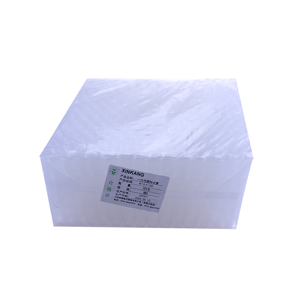 垒固 一次性PE塑料试管 Φ15*100mm 300支/包 S-010206