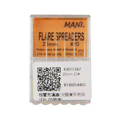 马尼/MANI 根管充填器/侧方加压器/牙胶尖扩充针 05锥度 6支/盒 21mm 15#
