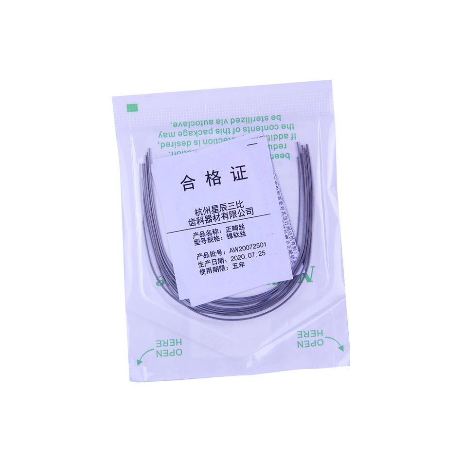 三比正畸/3B 热激活镍钛方丝（方圆形）10根/包 0.014*0.025上