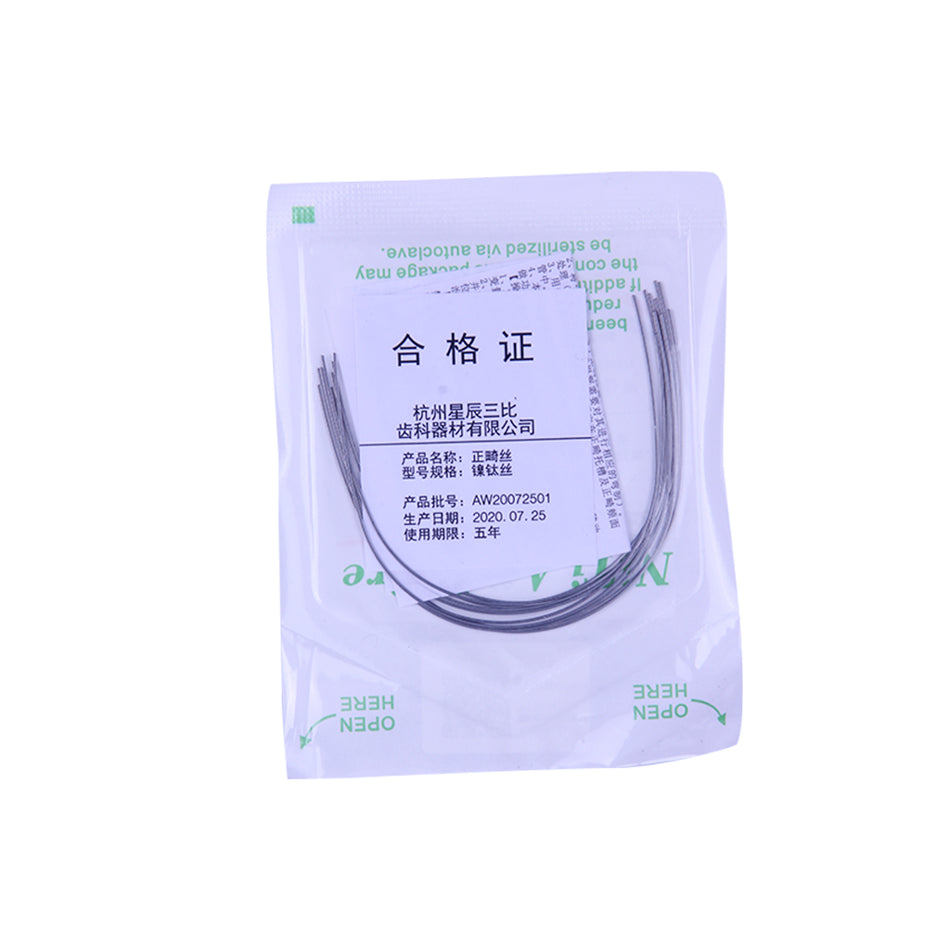 三比正畸/3B 热激活镍钛方丝（方圆形）10根/包 0.014*0.025上