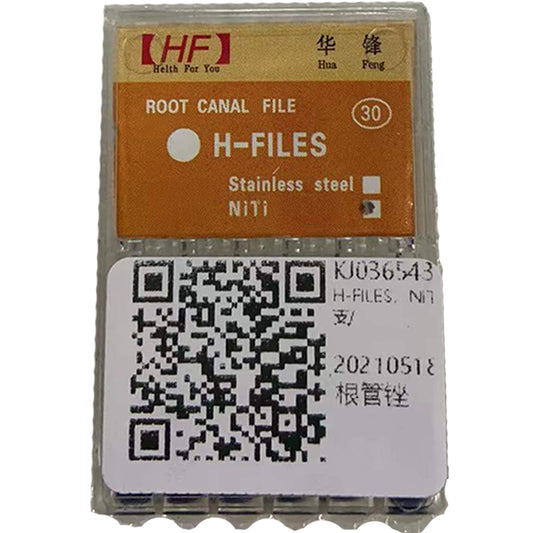 新捷华锋 H-FILES 镍钛锉/根管锉/H锉 6支/板 30#，25mm