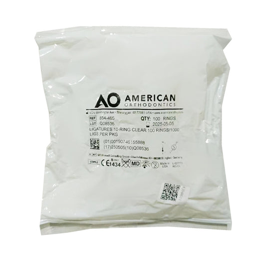美国AO 牙科正畸橡皮圈 结扎橡皮圈 透明色 100支/包 854-279