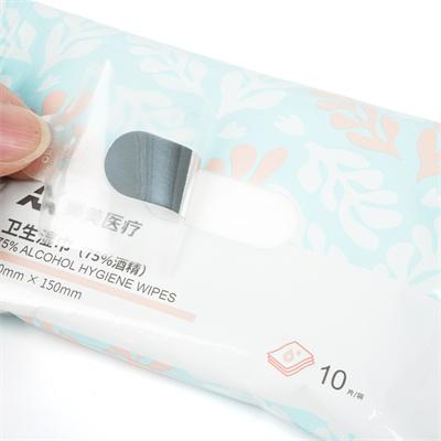 奥美医疗 75%酒精卫生湿巾 10片/袋