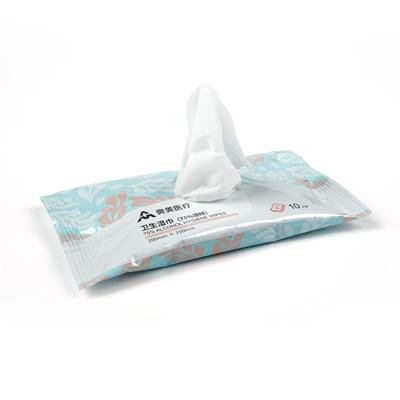 奥美医疗 75%酒精卫生湿巾 10片/袋