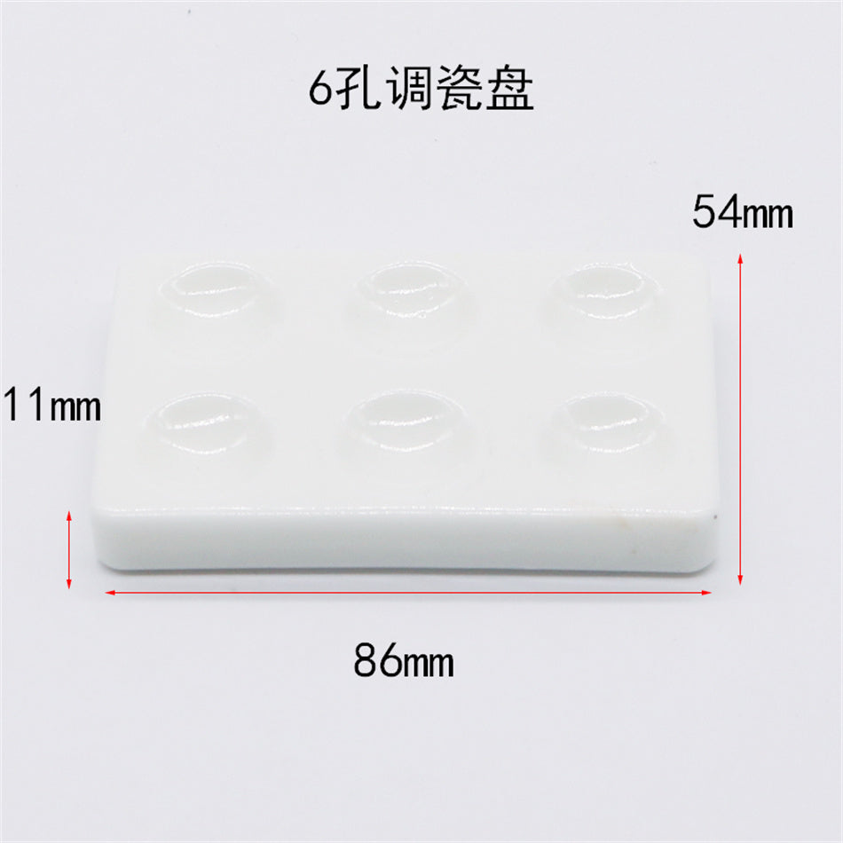 武汉金光 调瓷盘 调拌盘 6孔